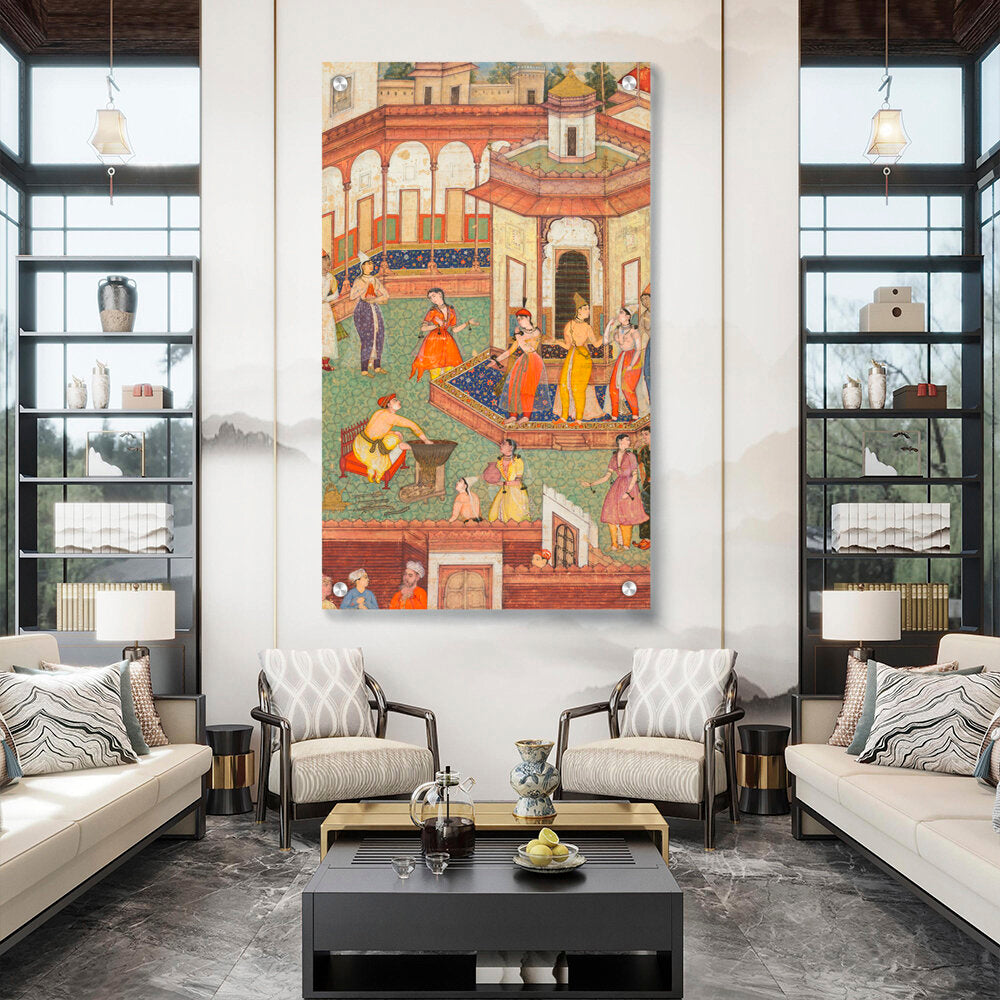 A Man Dips His Hand - Acrylic Wall Photo