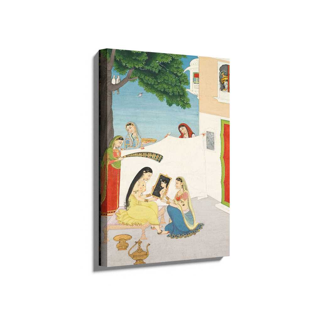 Toilette Of Radha - Wall Canvas