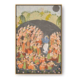 Krishna And Gopis Rasamandala - FLOATING FRAME