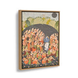 Krishna And Gopis Rasamandala - FLOATING FRAME