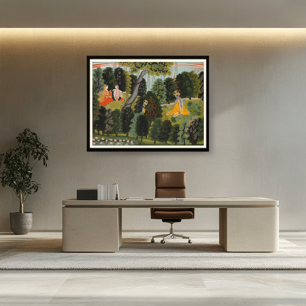 Krishna Waiting For Radha - WALL MOUNT FRAME