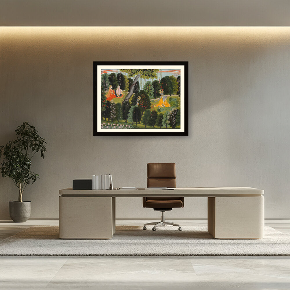 Krishna Waiting For Radha - WALL MOUNT FRAME