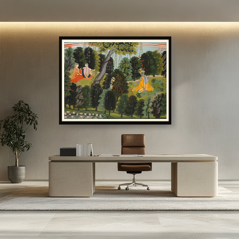 Krishna Waiting For Radha - WALL MOUNT FRAME