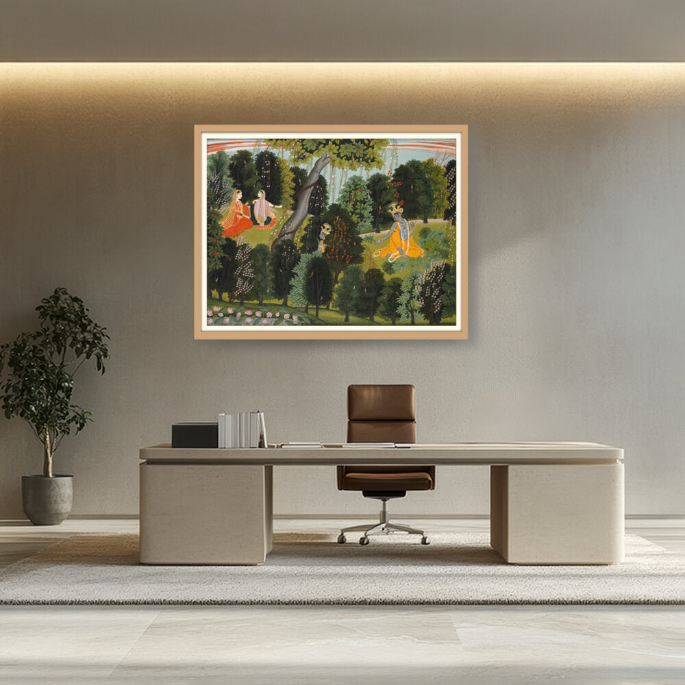 Krishna Waiting For Radha - WALL MOUNT FRAME