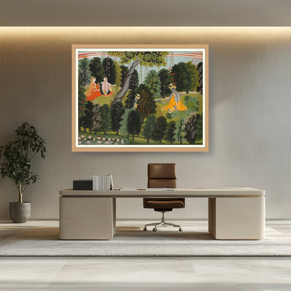 Krishna Waiting For Radha - WALL MOUNT FRAME
