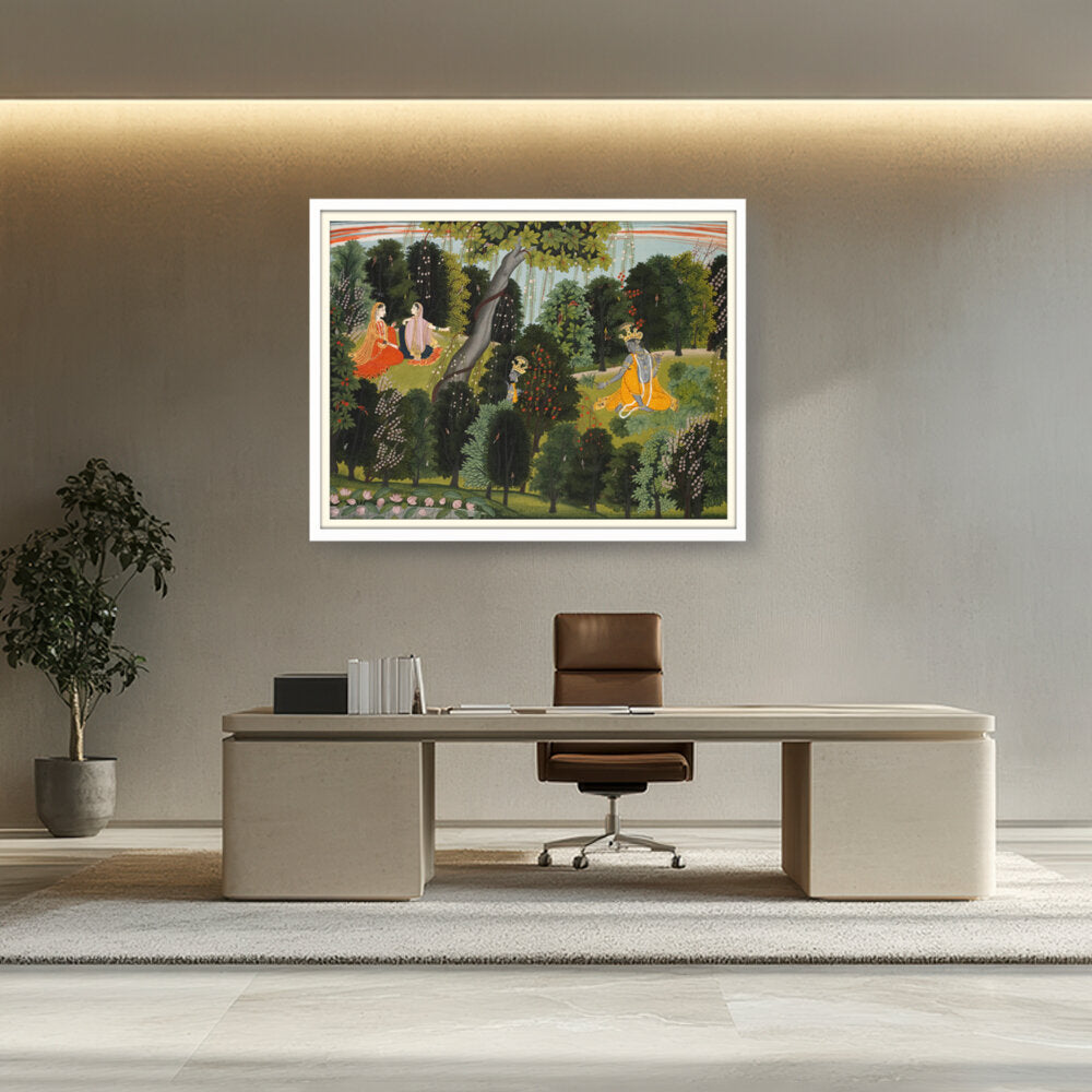 Krishna Waiting For Radha - WALL MOUNT FRAME