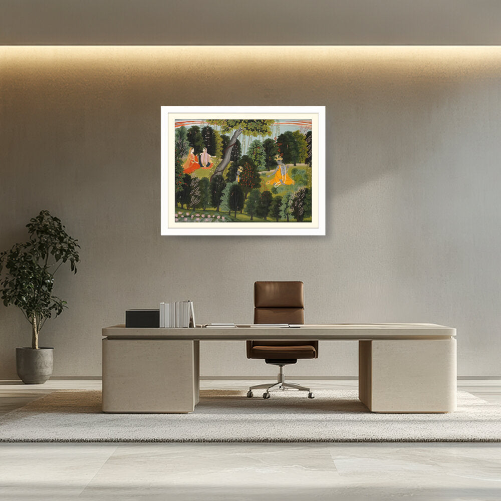 Krishna Waiting For Radha - WALL MOUNT FRAME