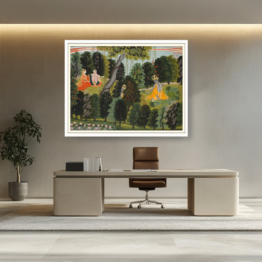 Krishna Waiting For Radha - WALL MOUNT FRAME