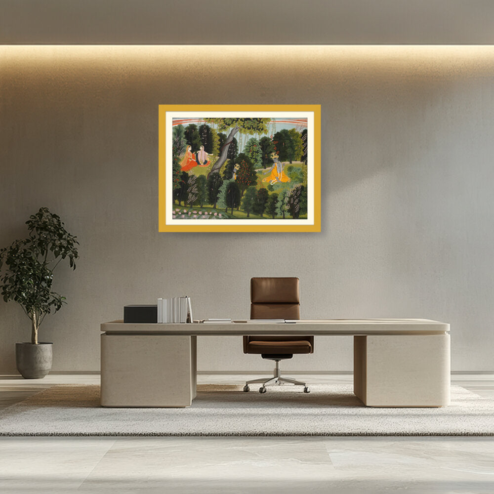 Krishna Waiting For Radha - WALL MOUNT FRAME