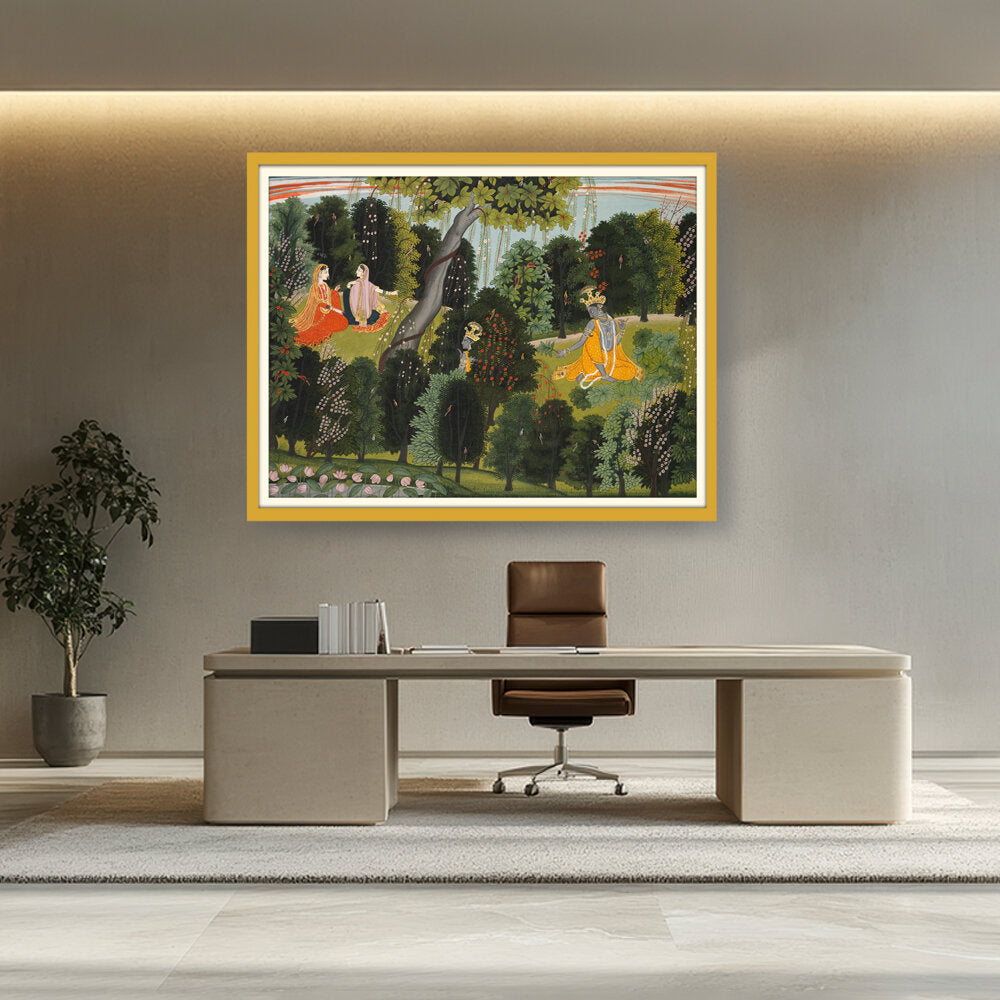 Krishna Waiting For Radha - WALL MOUNT FRAME