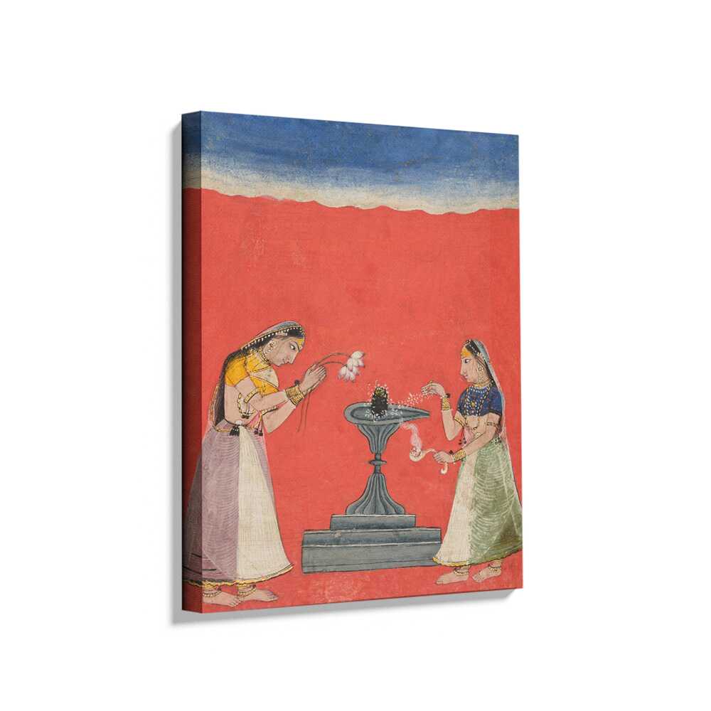 Picasoul - Picasoul Curated - Woman Worshipping Shiva Linga - Wall Decor