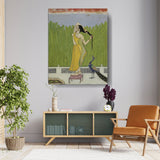 Woman Drying Her Hair - Wall Canvas