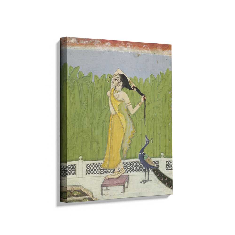 Woman Drying Her Hair - Wall Canvas