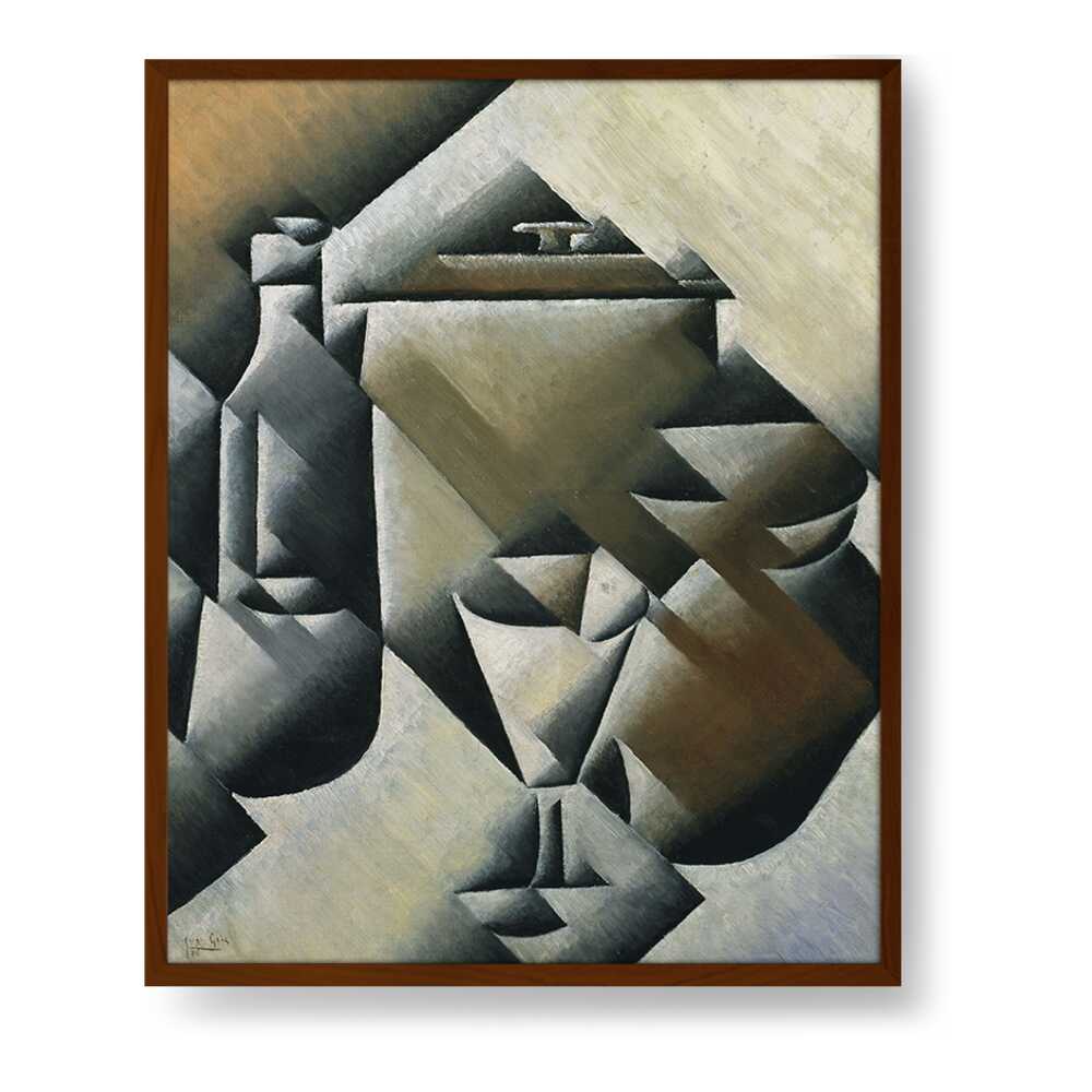 Jar, Bottle And Glass - Framed Canvas