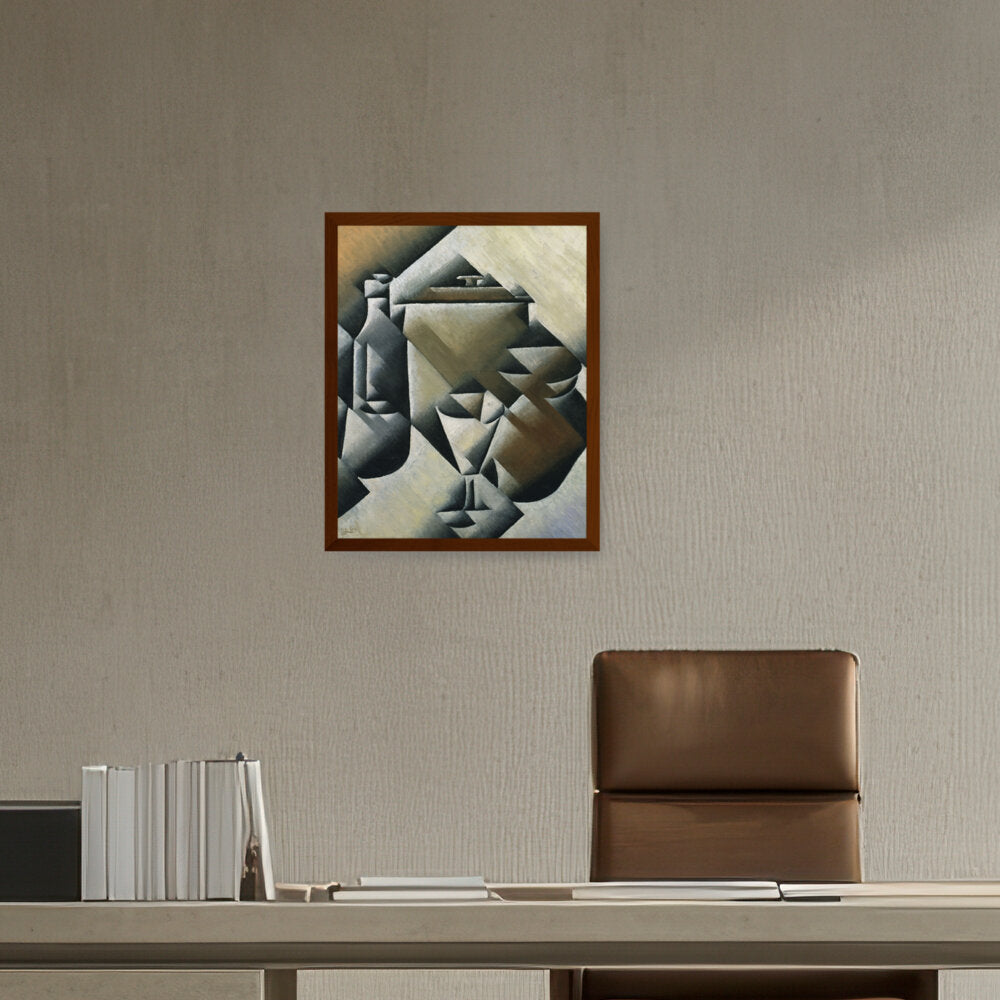 Jar, Bottle And Glass - Framed Canvas