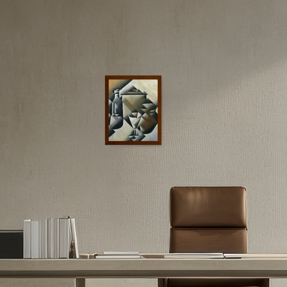Jar, Bottle And Glass - Framed Canvas