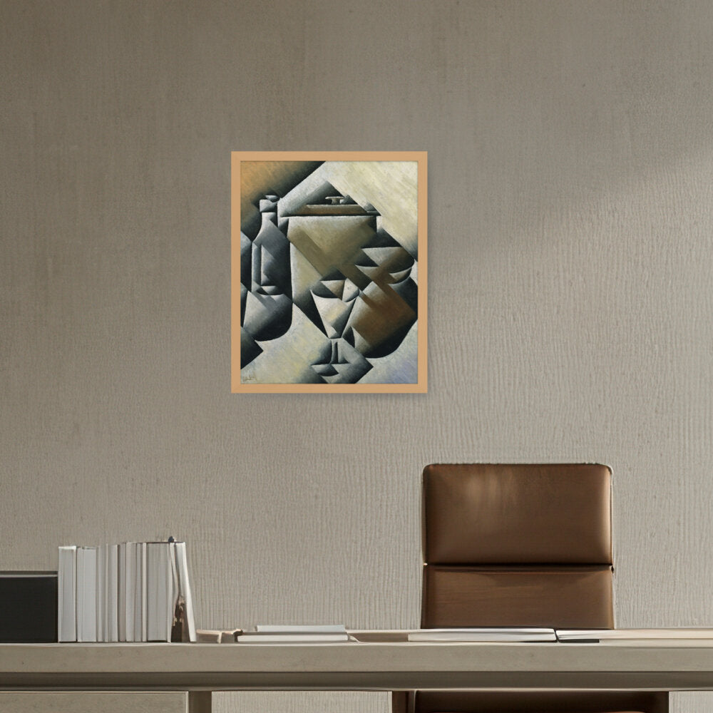 Jar, Bottle And Glass - Framed Canvas