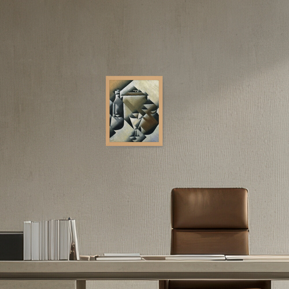 Jar, Bottle And Glass - Framed Canvas