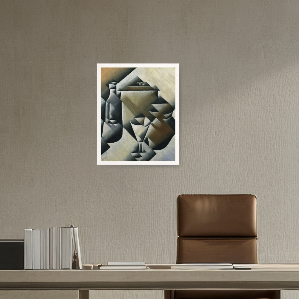 Jar, Bottle And Glass - Framed Canvas