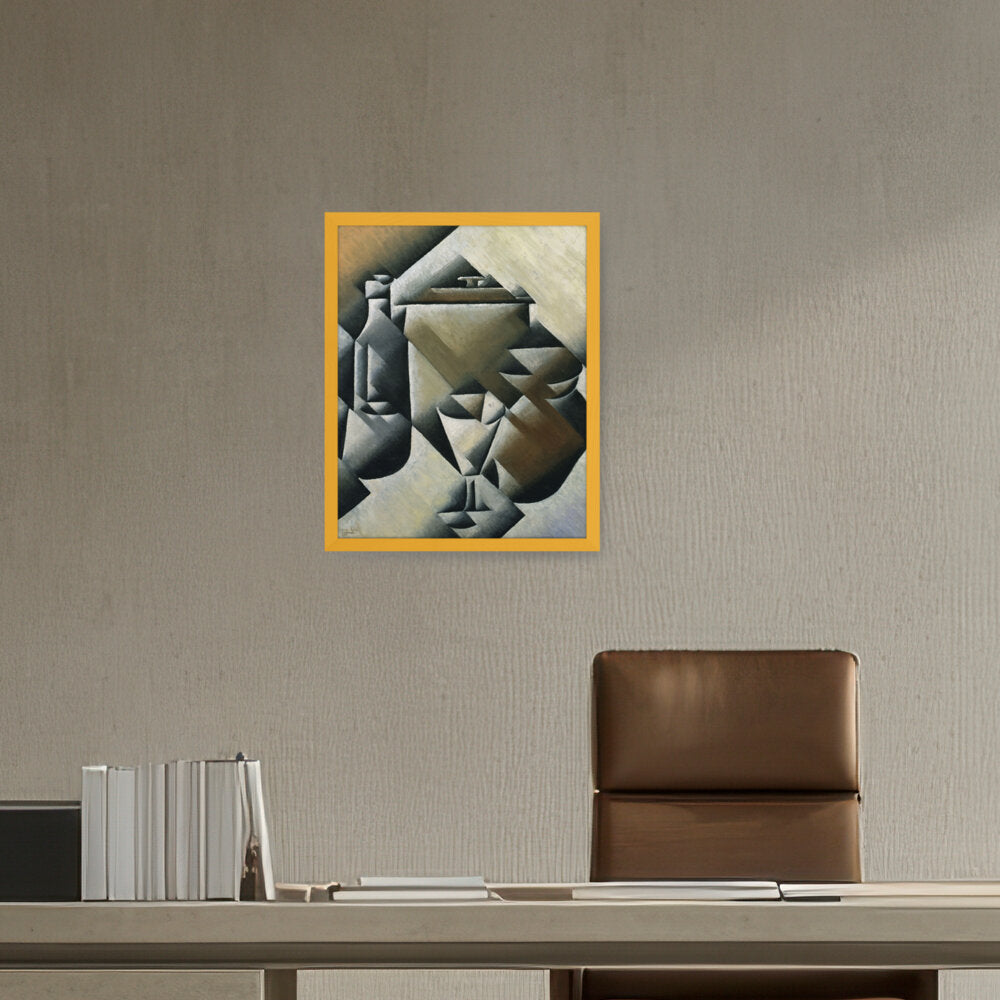 Jar, Bottle And Glass - Framed Canvas