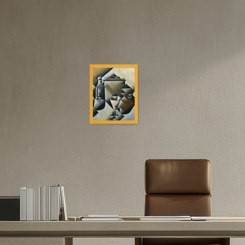 Jar, Bottle And Glass - Framed Canvas