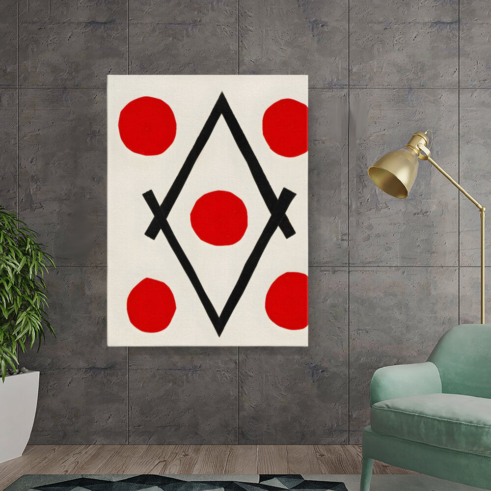 Red Circles And Black Lines