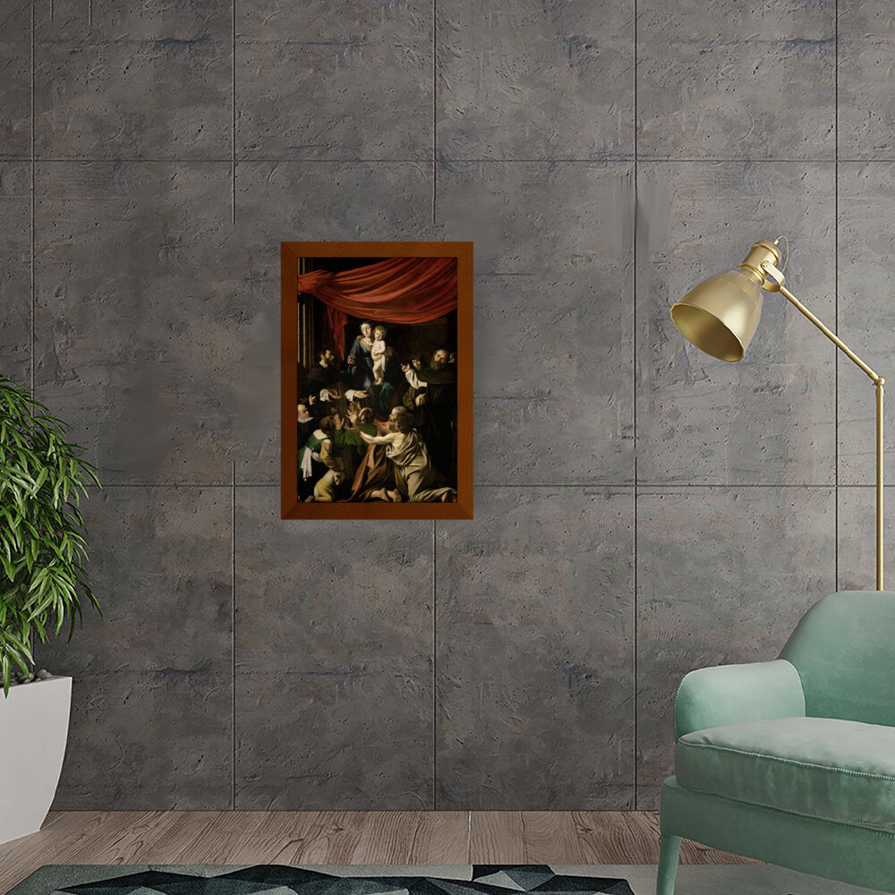 Madonna And Child With Saints - Framed Canvas