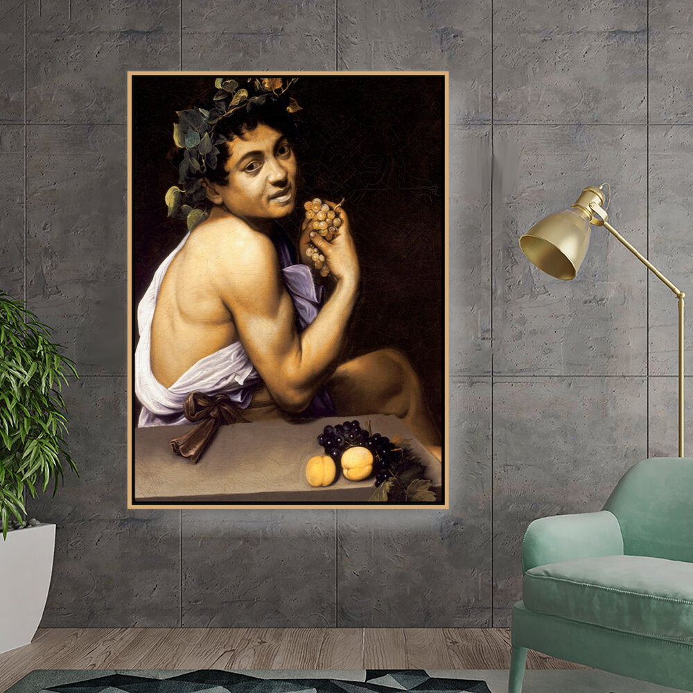 Artist3 - Art - Young Bacchus - Floating Framed Canvas
