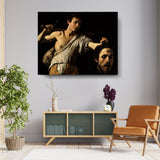 David With The Head Of Goliath - Wall Canvas
