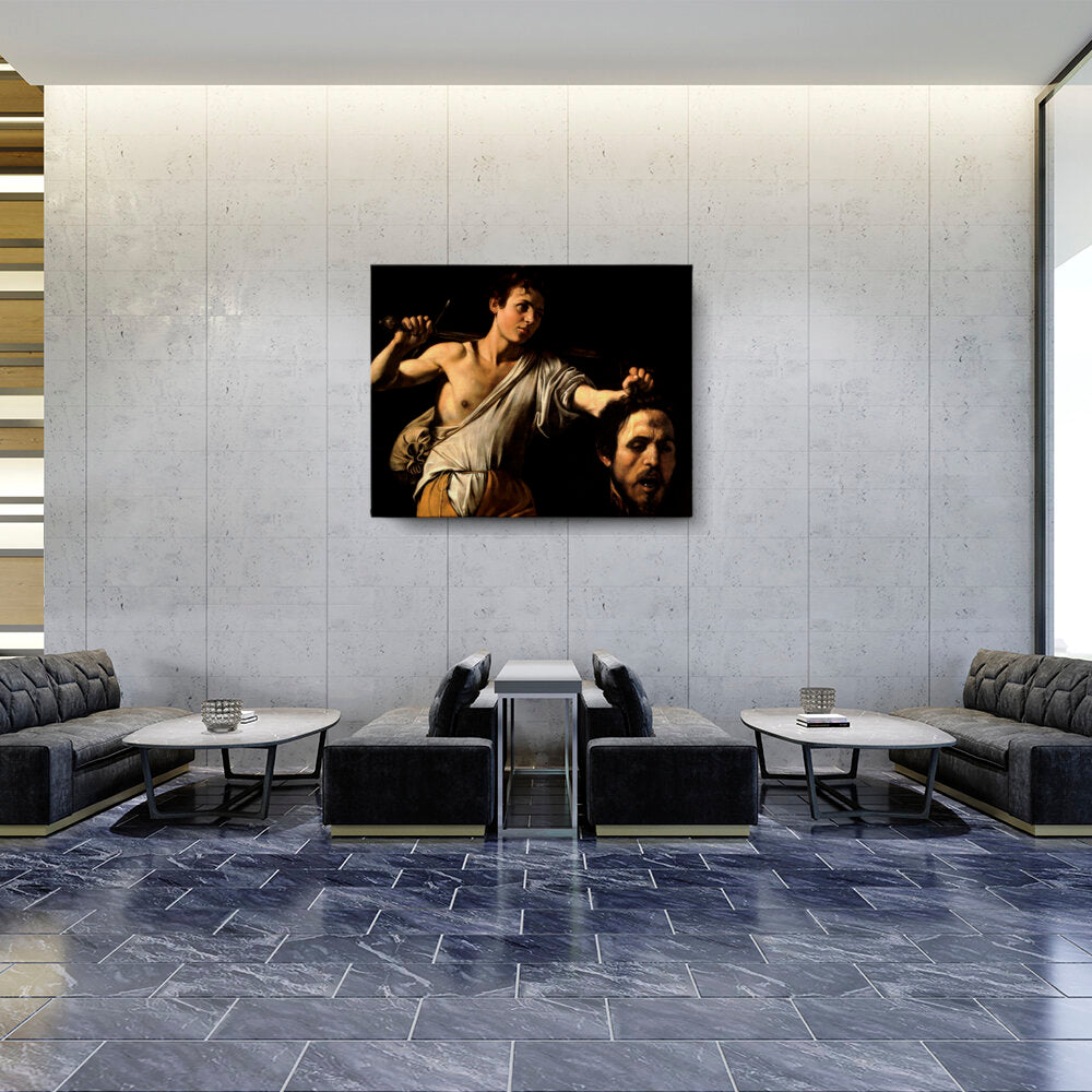 David With The Head Of Goliath - Wall Canvas