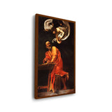 Saint Matthew And The Angel - Framed Canvas