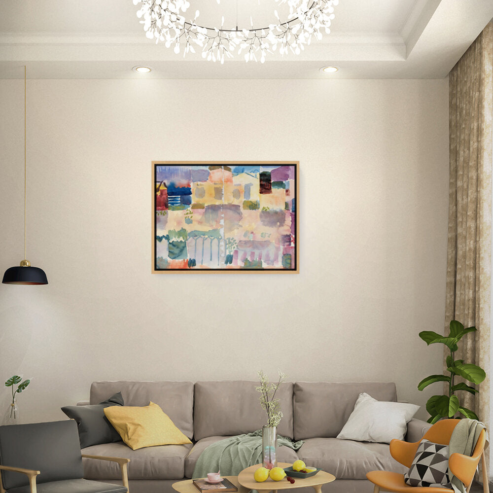 Vibrant Landscape Hues - Floating Framed Canvas