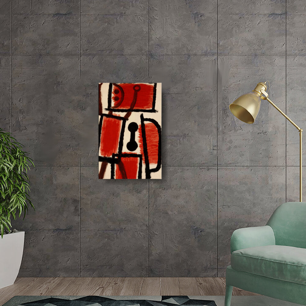 Abstract Forms In Red - Wall Canvas