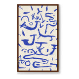 Blue Abstract Expressions - Framed Canvas