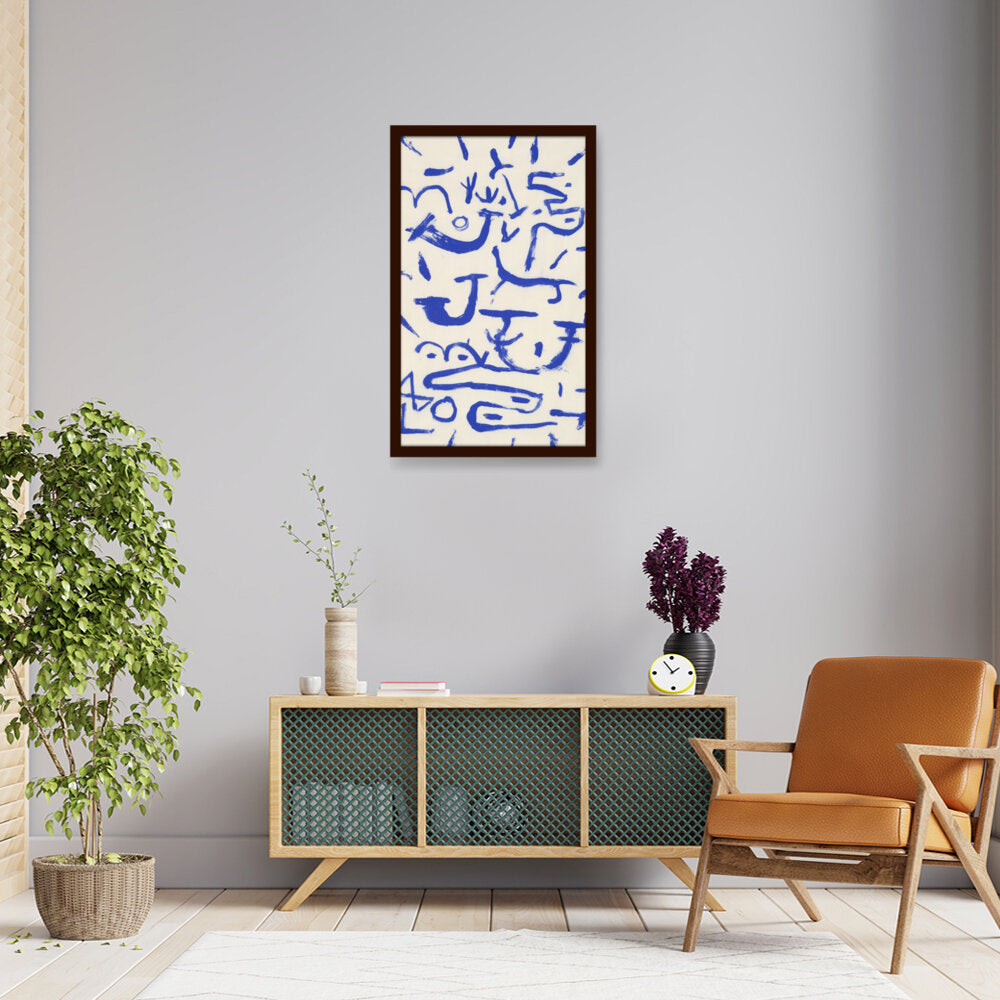Blue Abstract Expressions - Framed Canvas