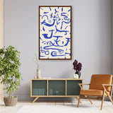 Blue Abstract Expressions - Framed Canvas