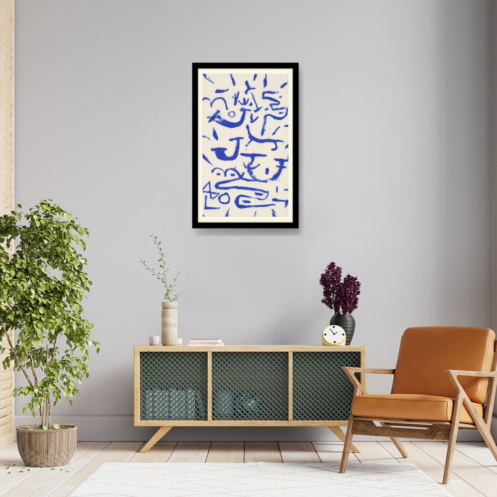 Blue Abstract Expressions - Framed Wall Art