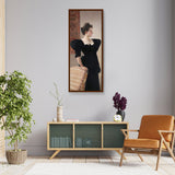 The Lady In Black - Framed Canvas