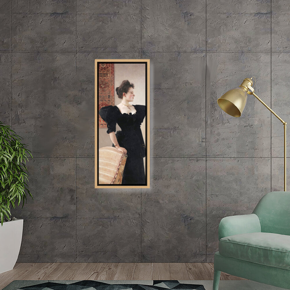 The Lady In Black - Floating Framed Canvas