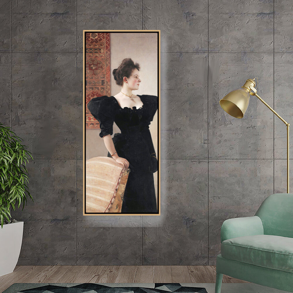 Artist4 - Art - The Lady In Black - Floating Framed Canvas