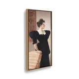 The Lady In Black - Floating Framed Canvas