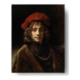 Young Man With A Red Hat - Wall Canvas