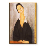 Woman In Black - Floating Framed Canvas