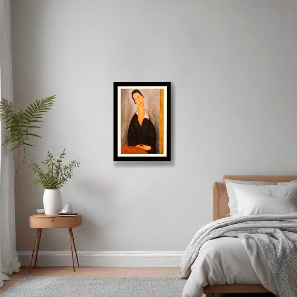 Woman In Black - Framed Wall Art