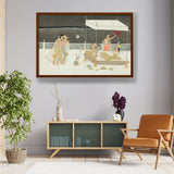 Seduction Scene On A Terrace - Framed Canvas