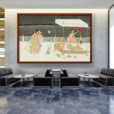 Artist5 - Art - Seduction Scene On A Terrace - Framed Canvas