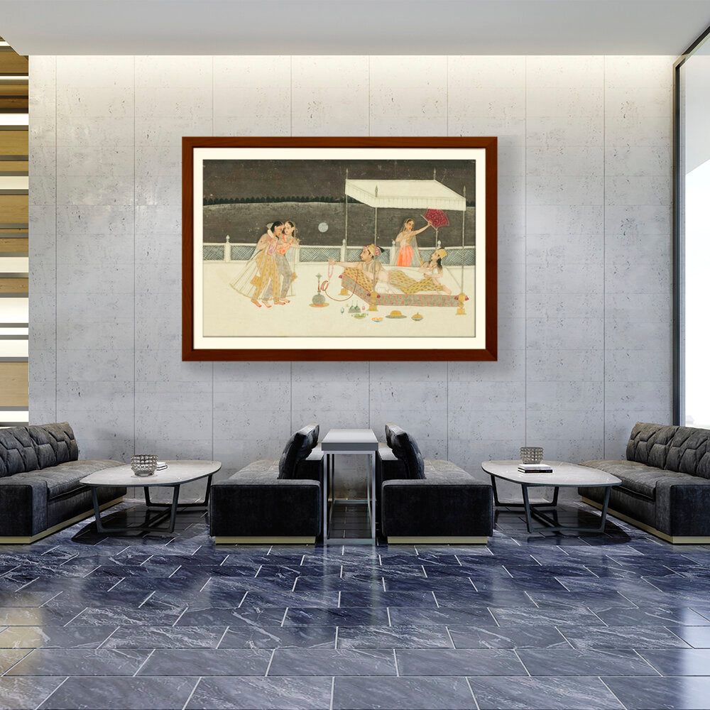 Seduction Scene On A Terrace - WALL MOUNT FRAME