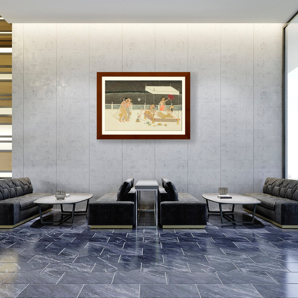 Seduction Scene On A Terrace - WALL MOUNT FRAME