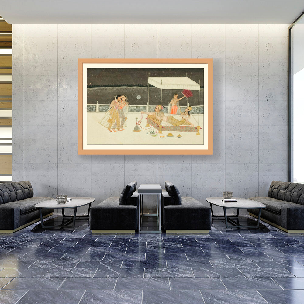 Seduction Scene On A Terrace - WALL MOUNT FRAME