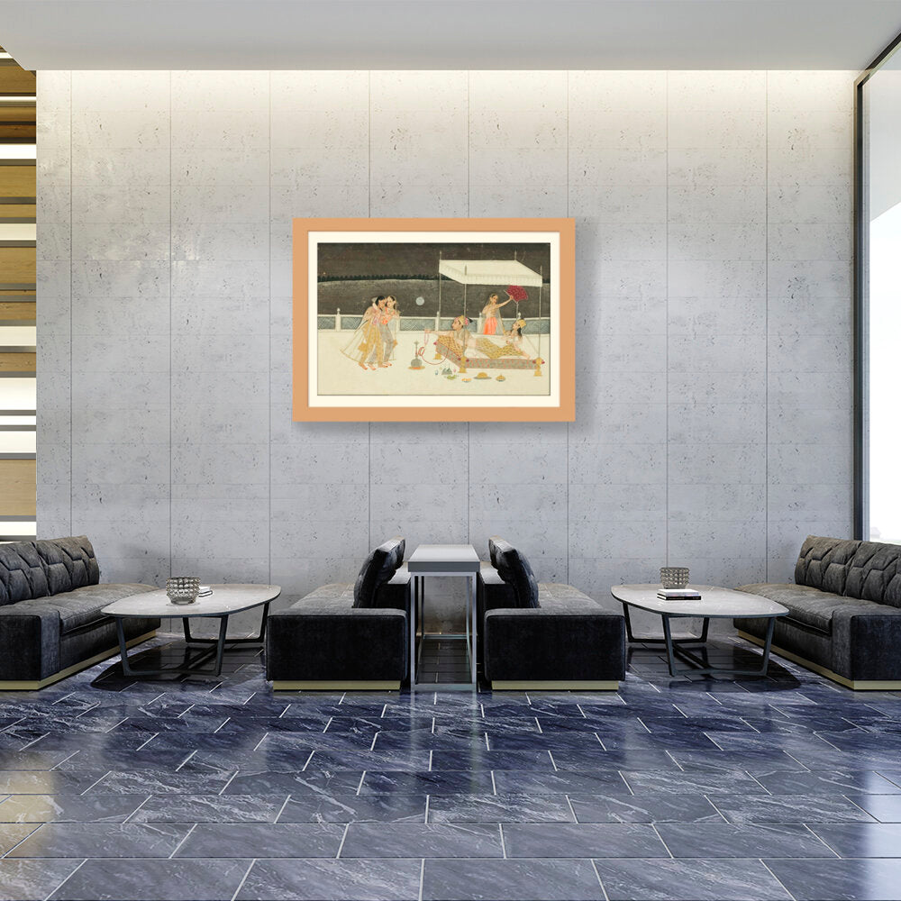 Seduction Scene On A Terrace - WALL MOUNT FRAME